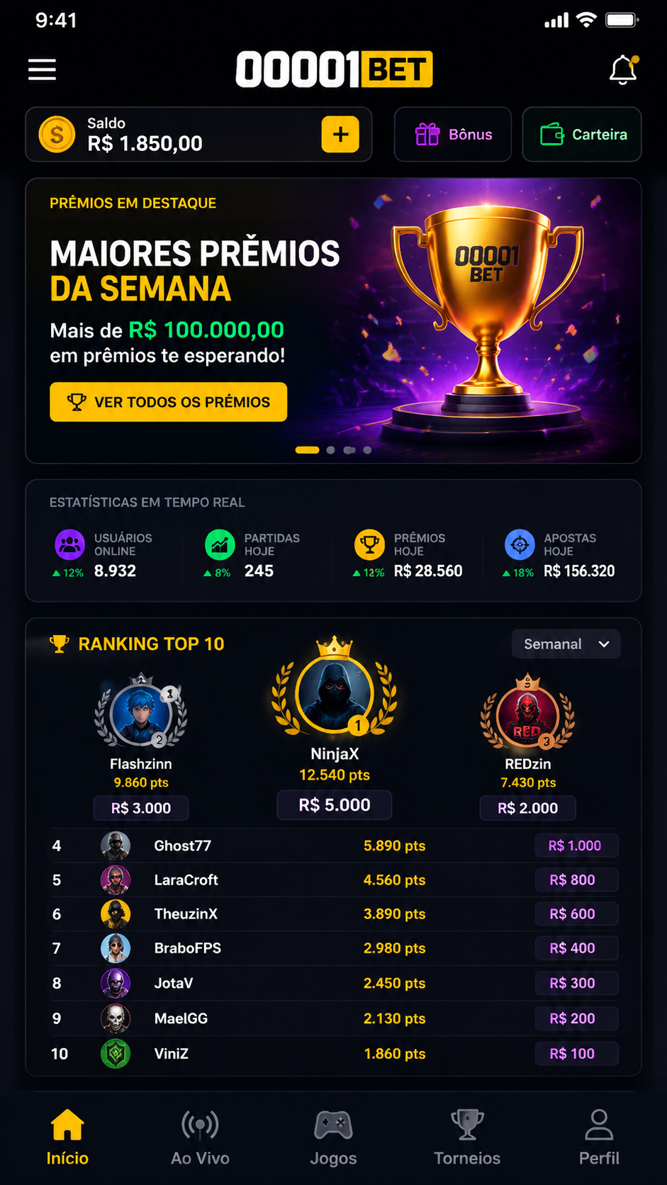 00001bet screenshot