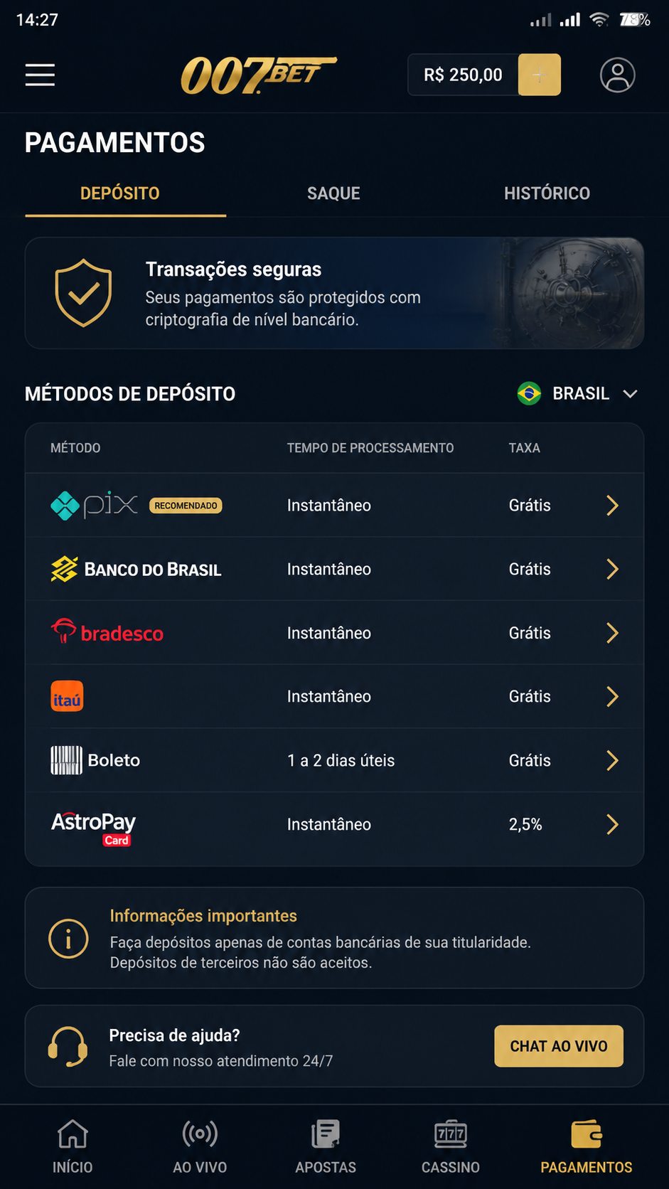 007bet screenshot