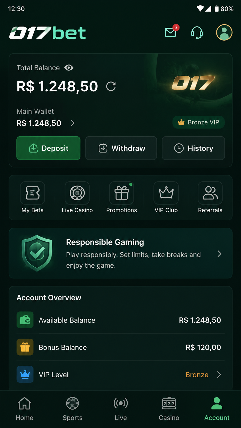 017bet screenshot