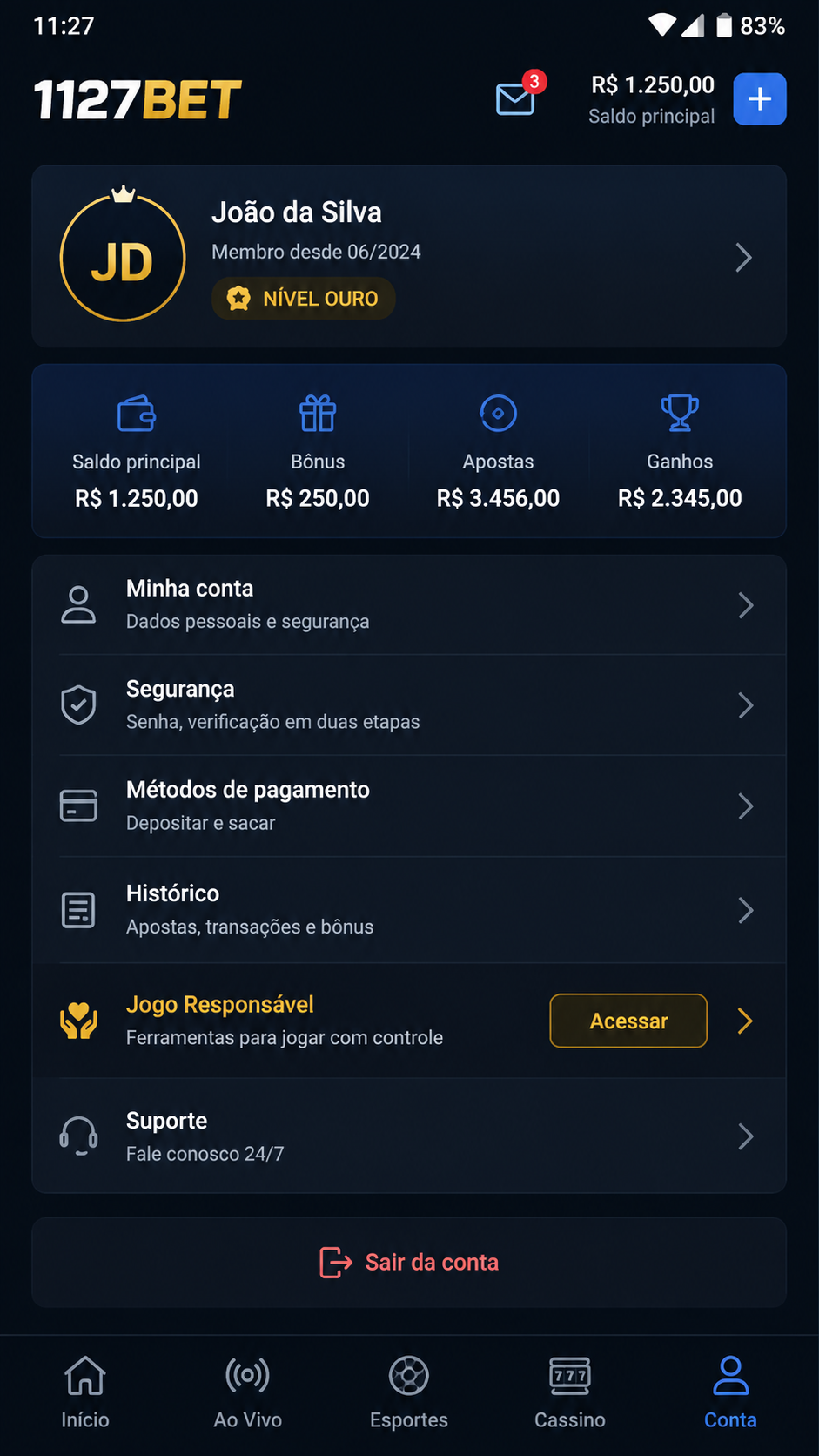 1127bet screenshot