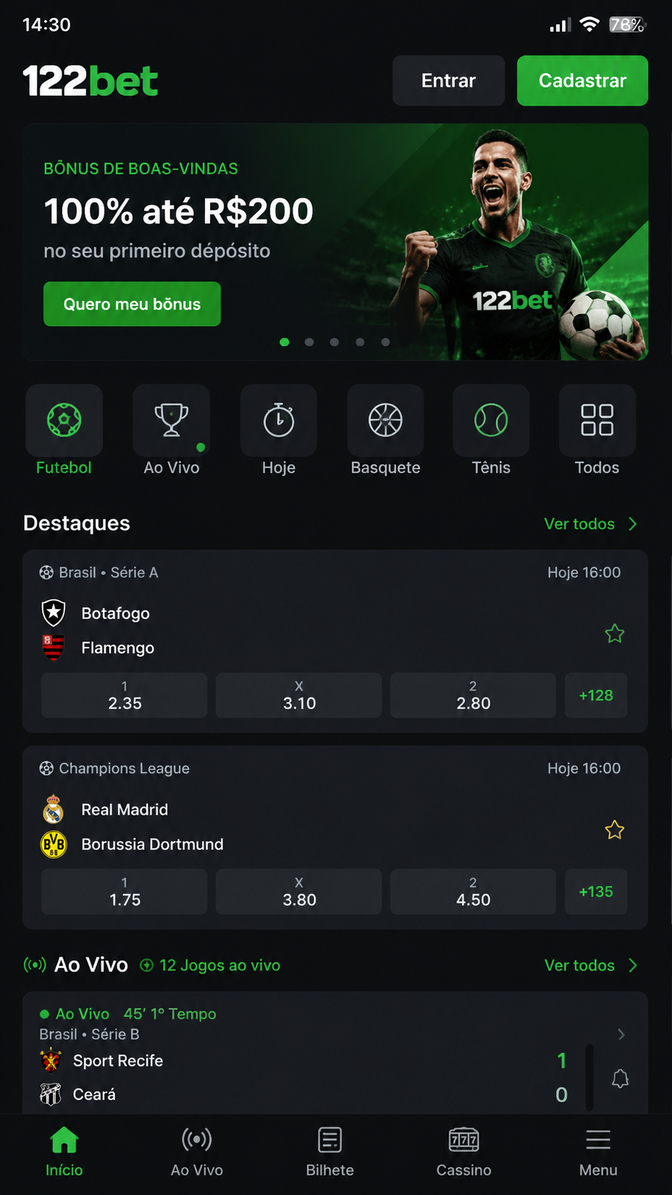 122bet screenshot