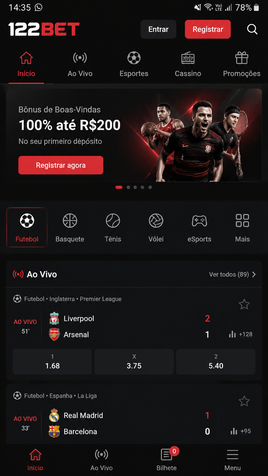 122bet screenshot