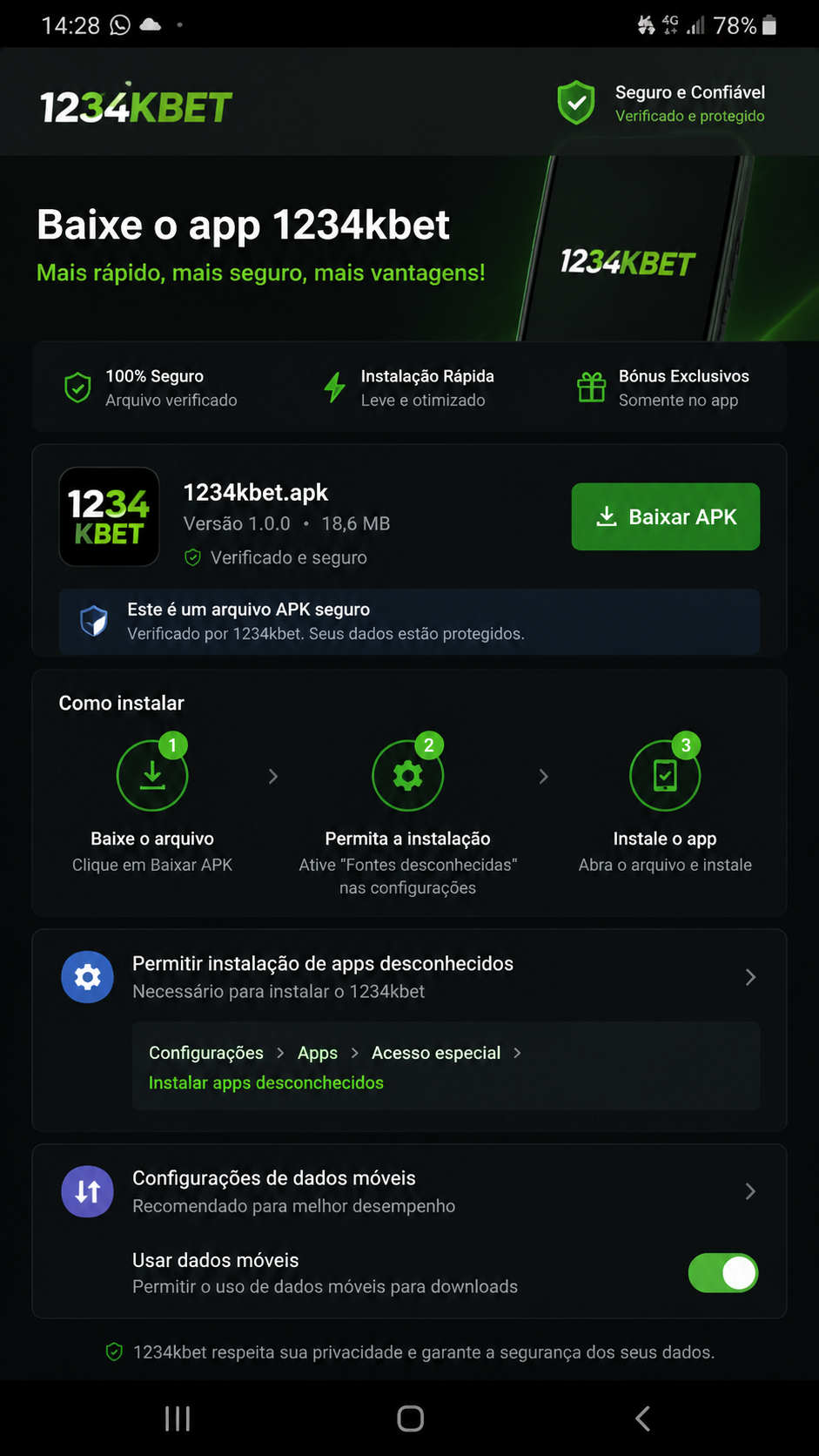 1234kbet screenshot