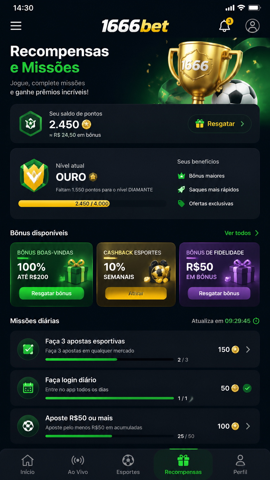 1666bet screenshot