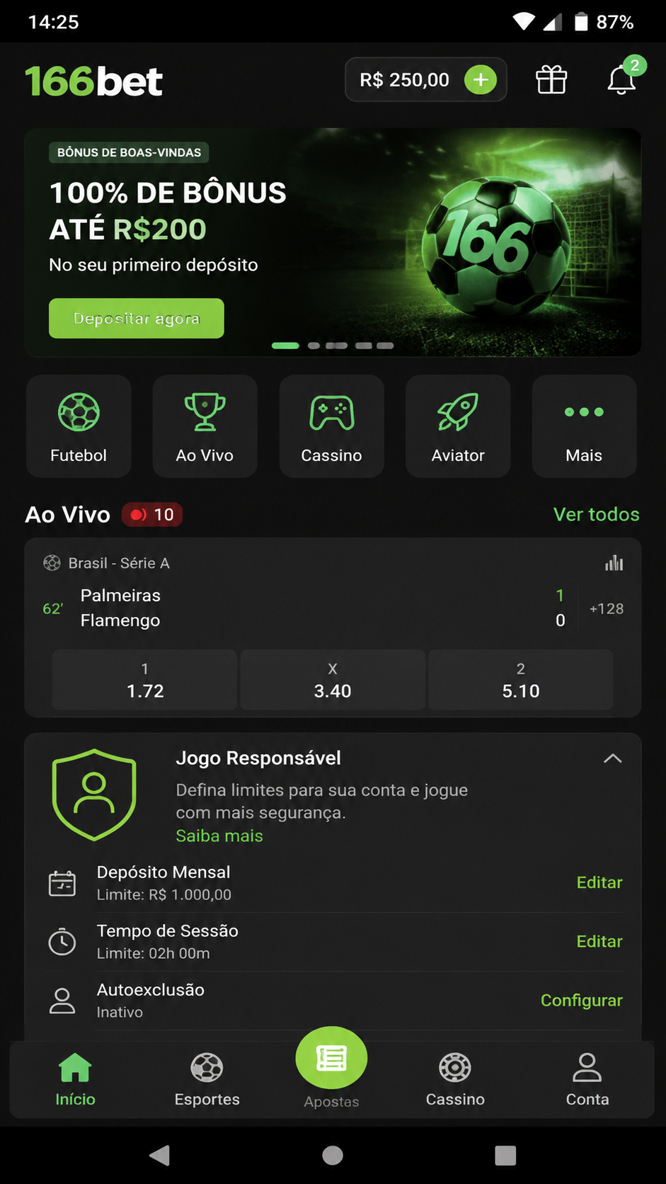 166bet screenshot