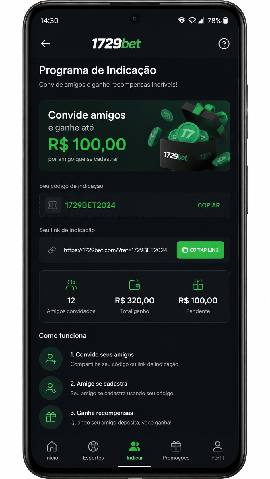 1729bet screenshot