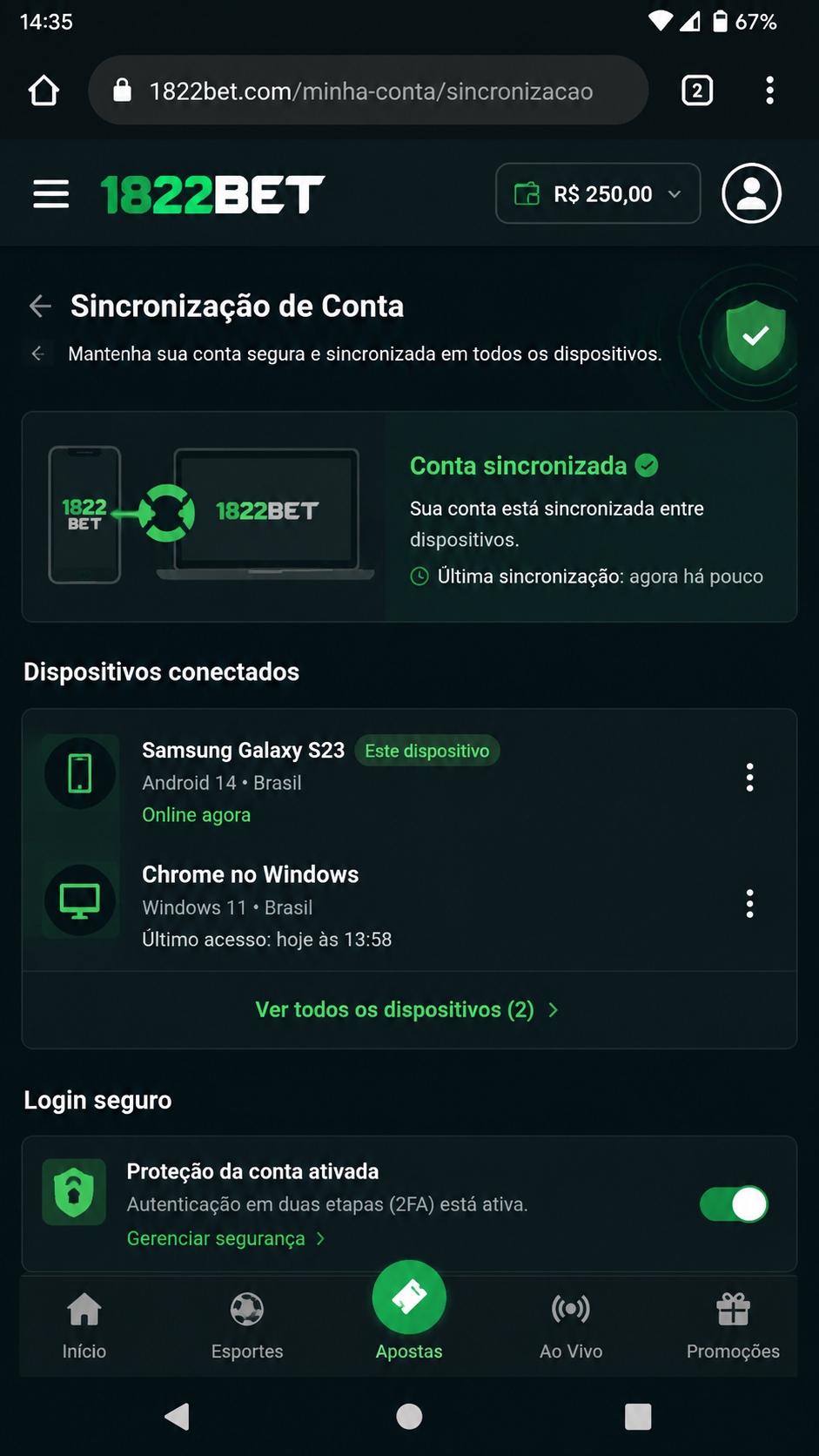 1822bet screenshot