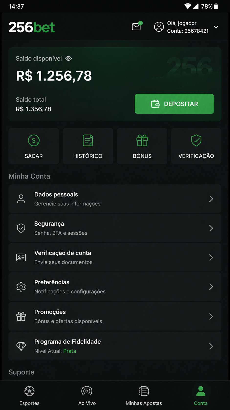 256bet screenshot