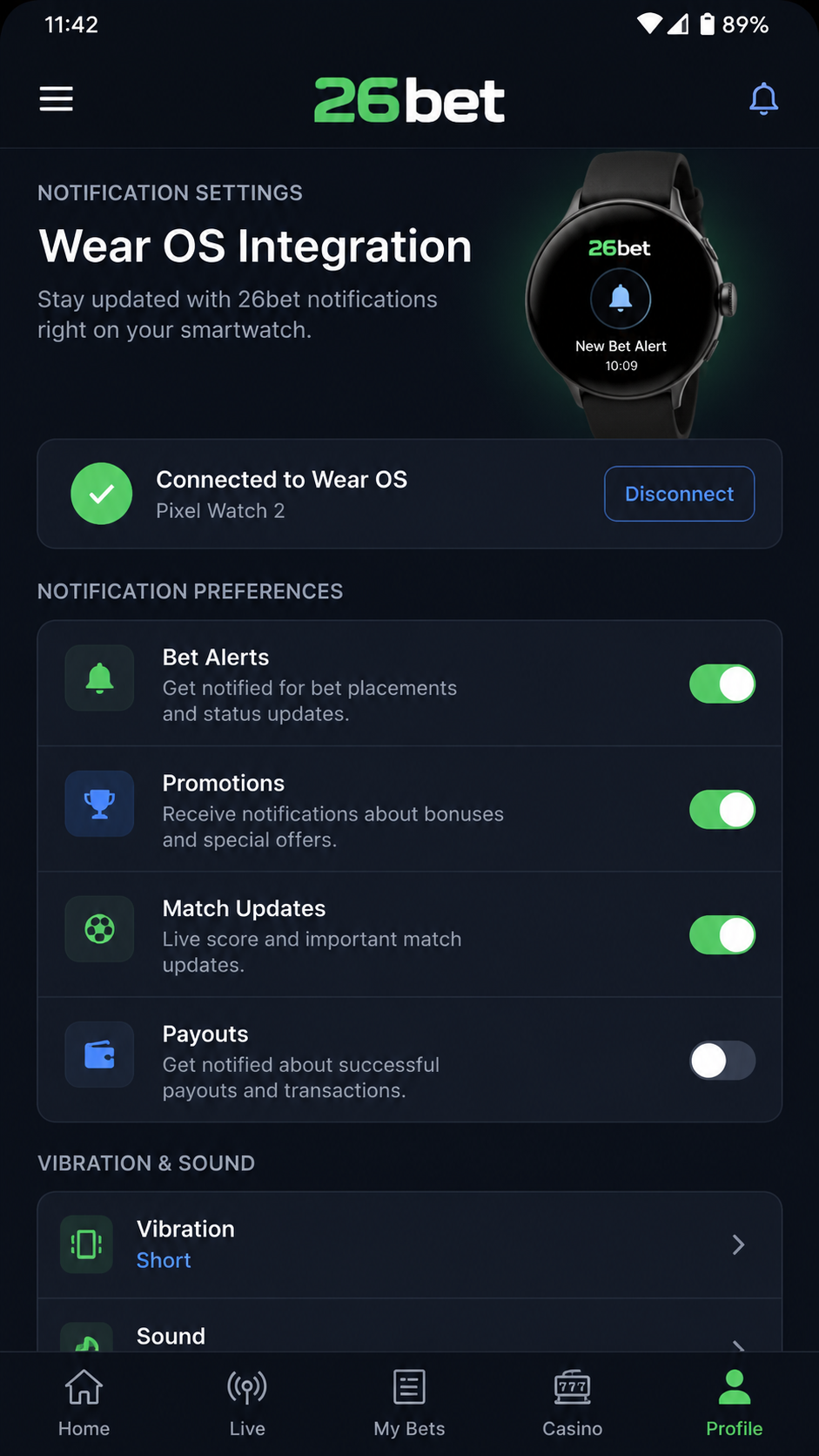 26bet screenshot