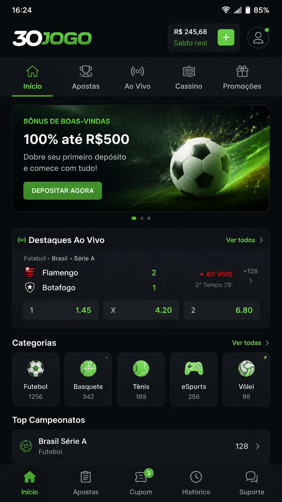 30jogo captura de tela Android