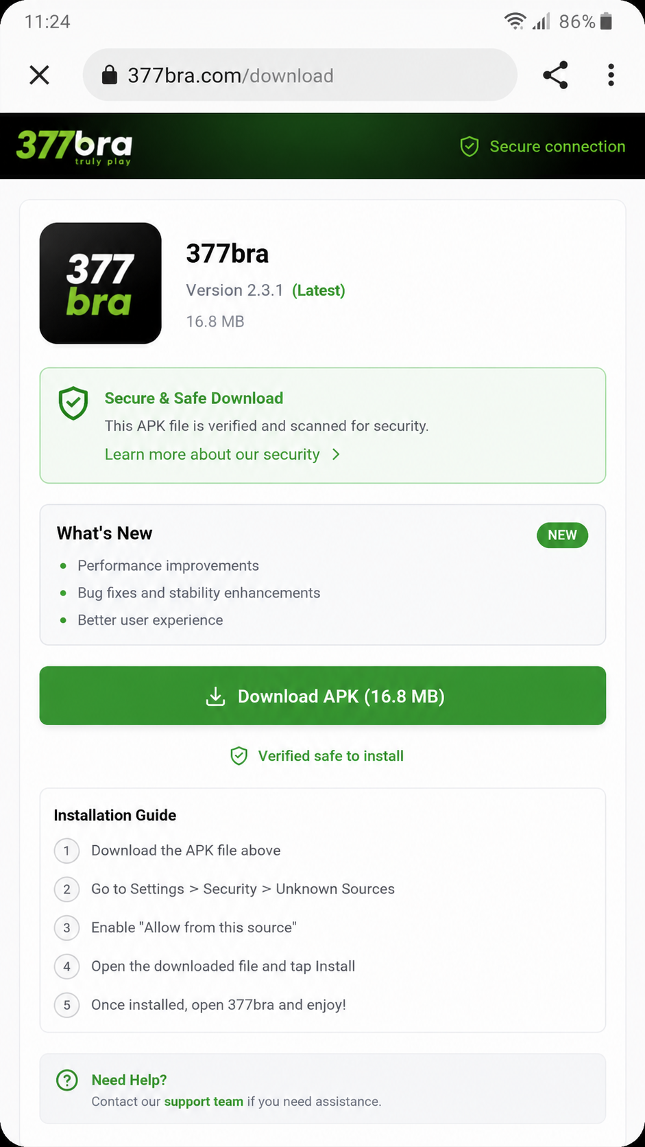 377bra captura de tela Android