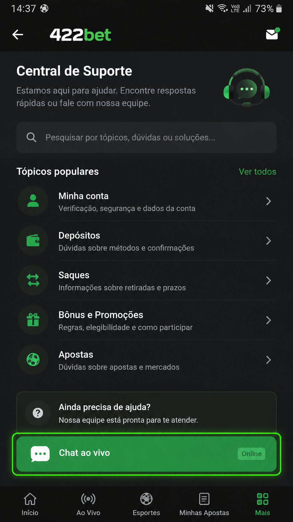 422bet screenshot
