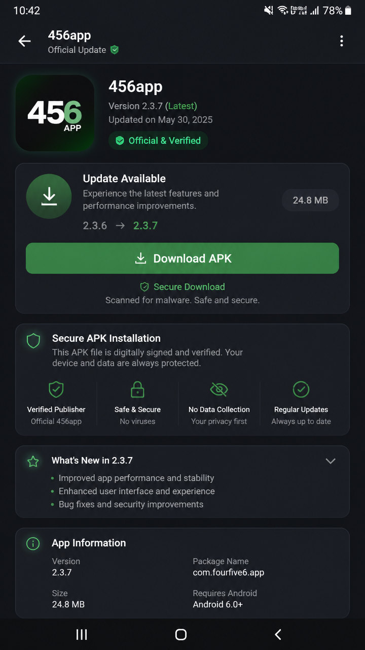 456app screenshot