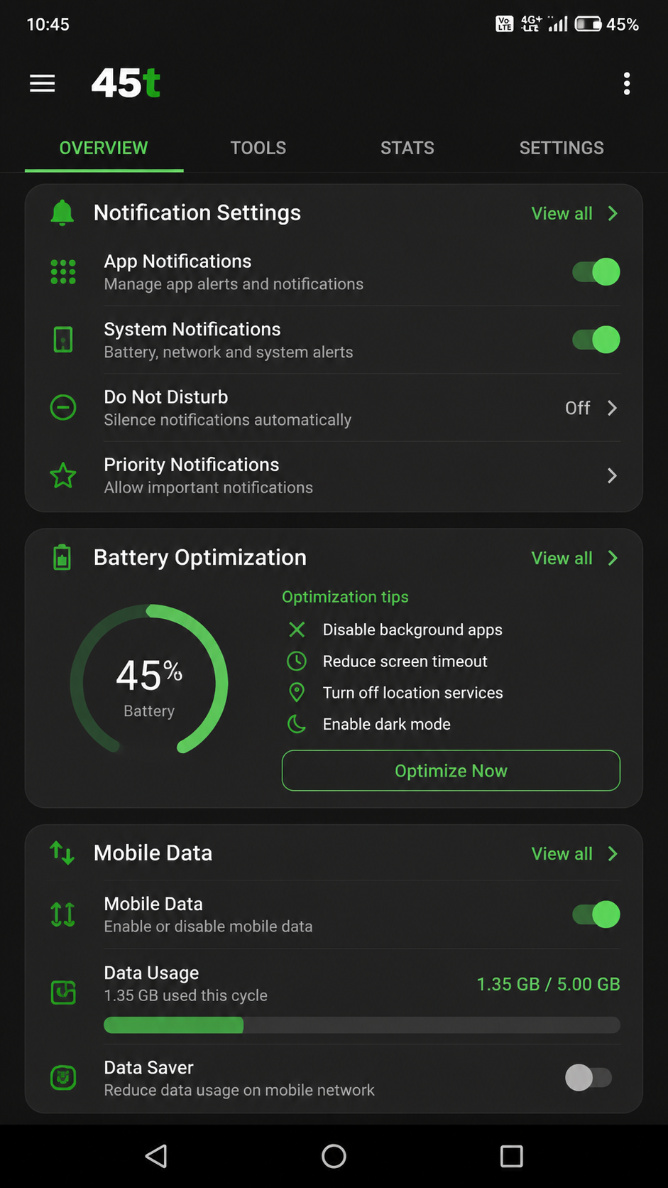 45t screenshot