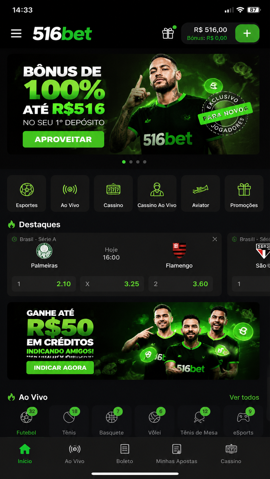 516bet screenshot