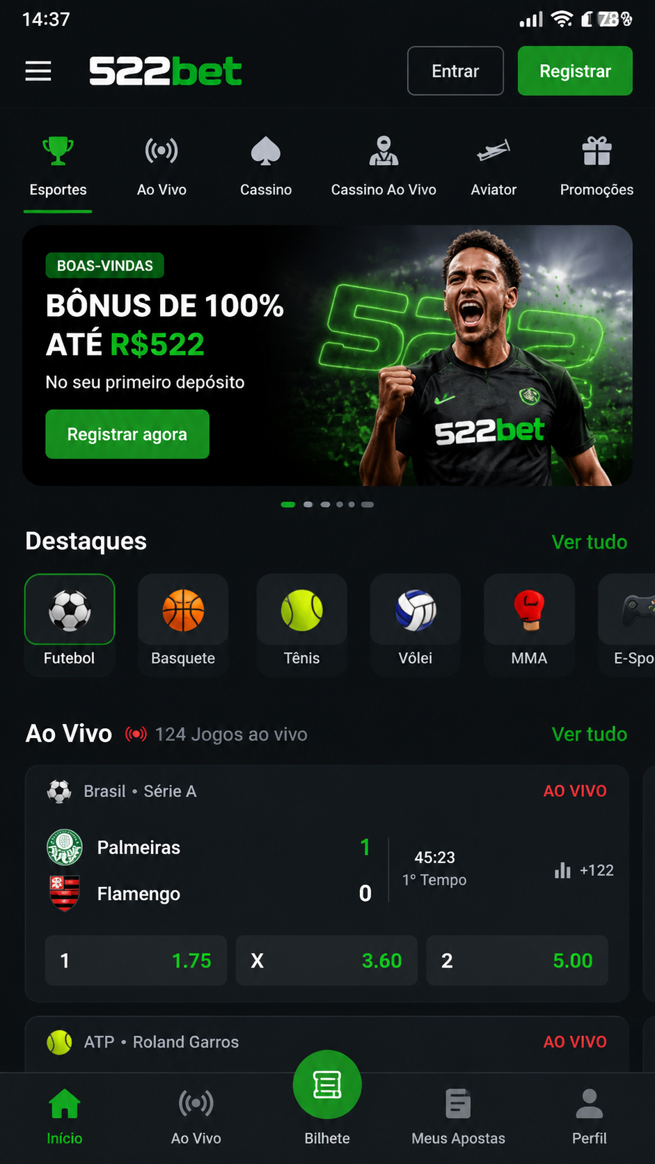 522bet screenshot