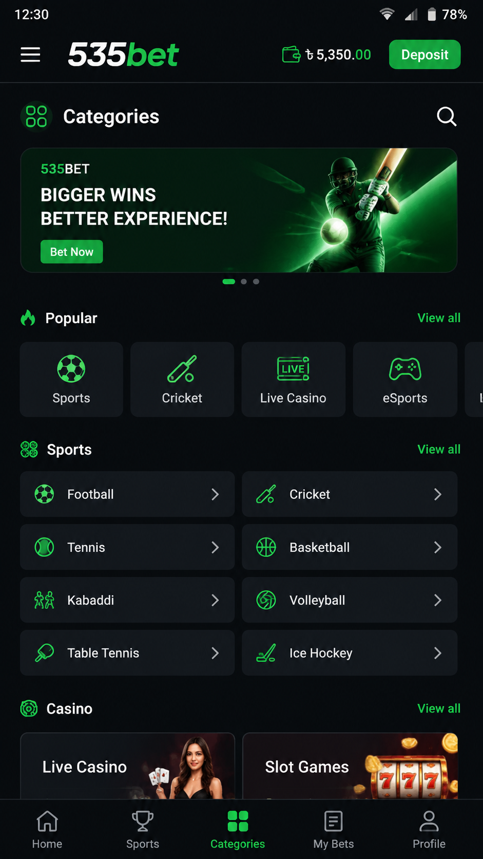 535bet screenshot