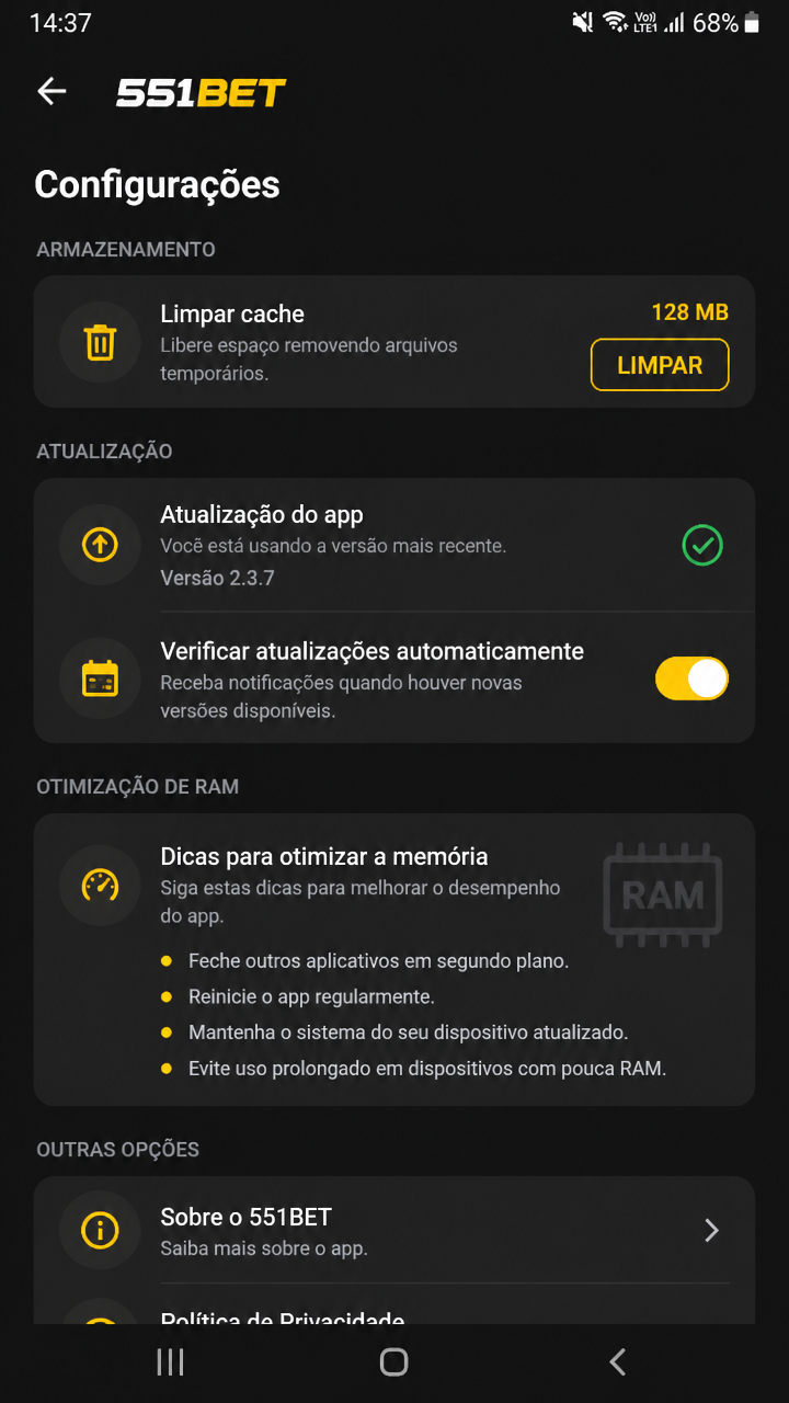 551bet screenshot