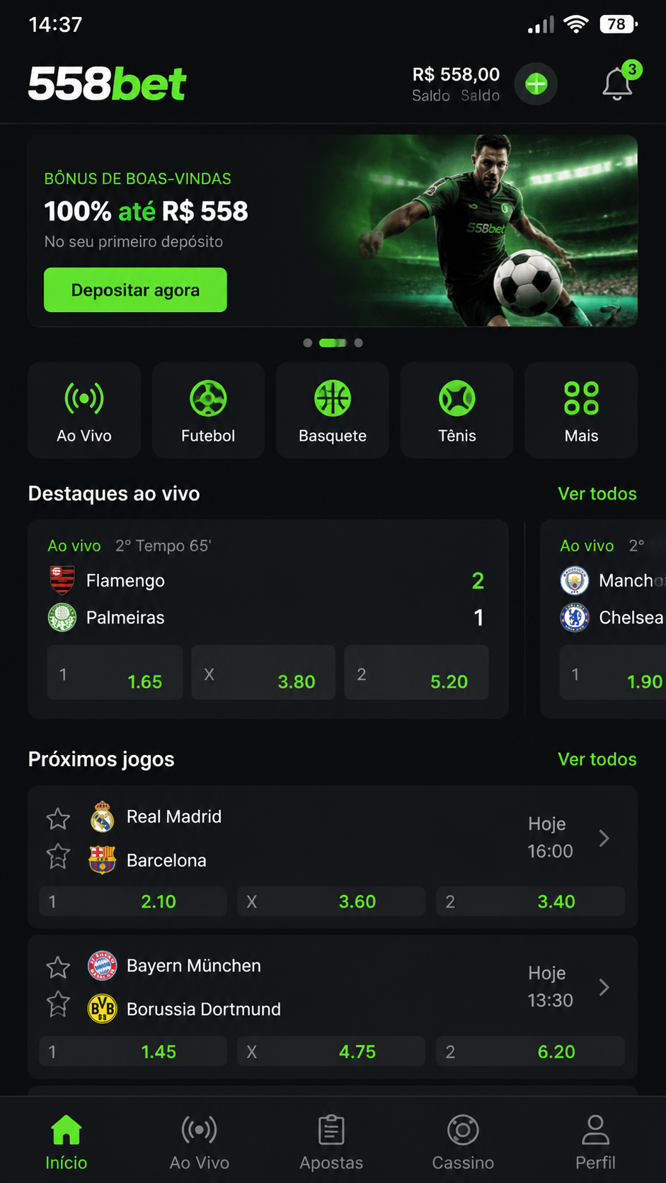 558bet screenshot