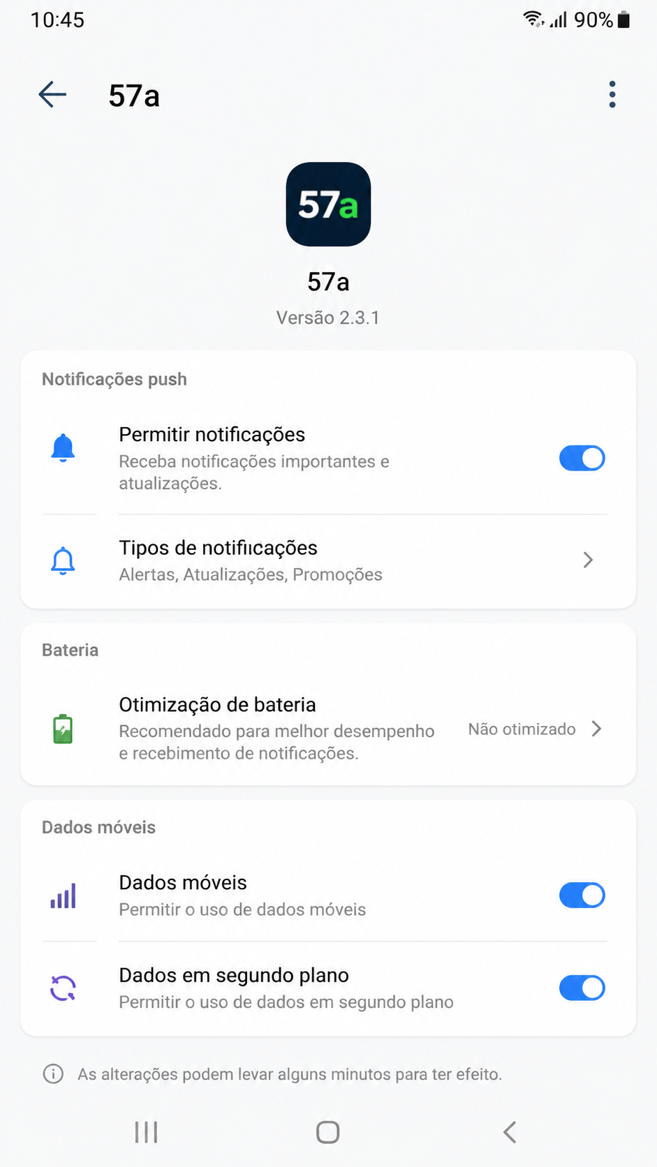 57a captura de tela Android