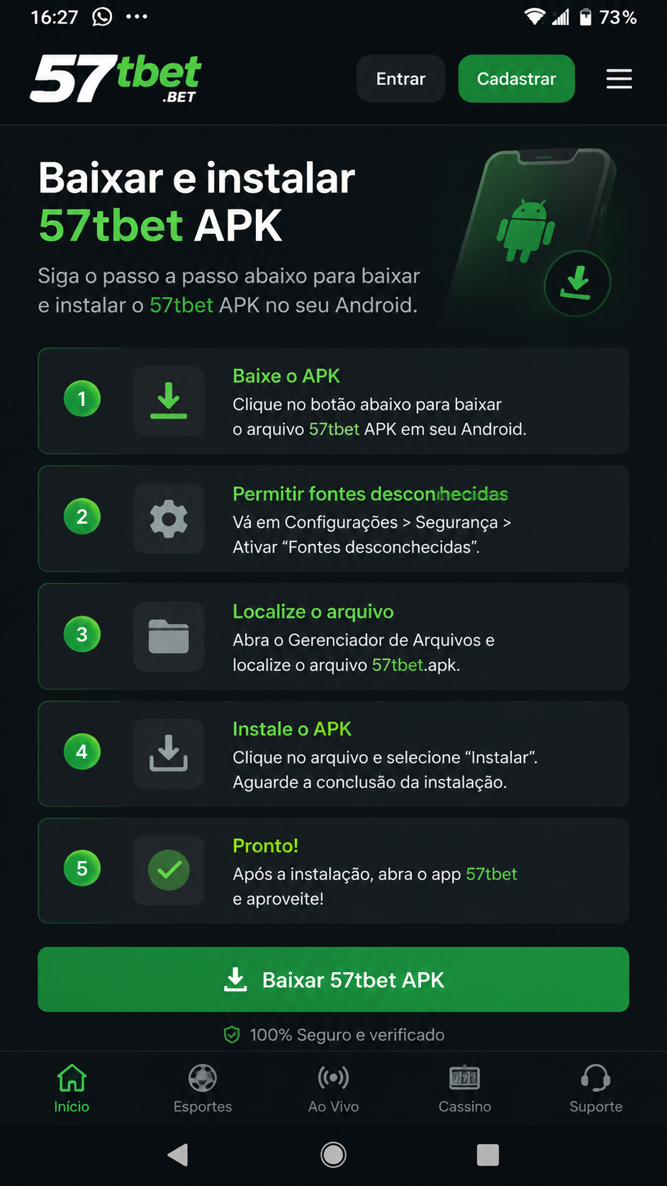 57tbet screenshot