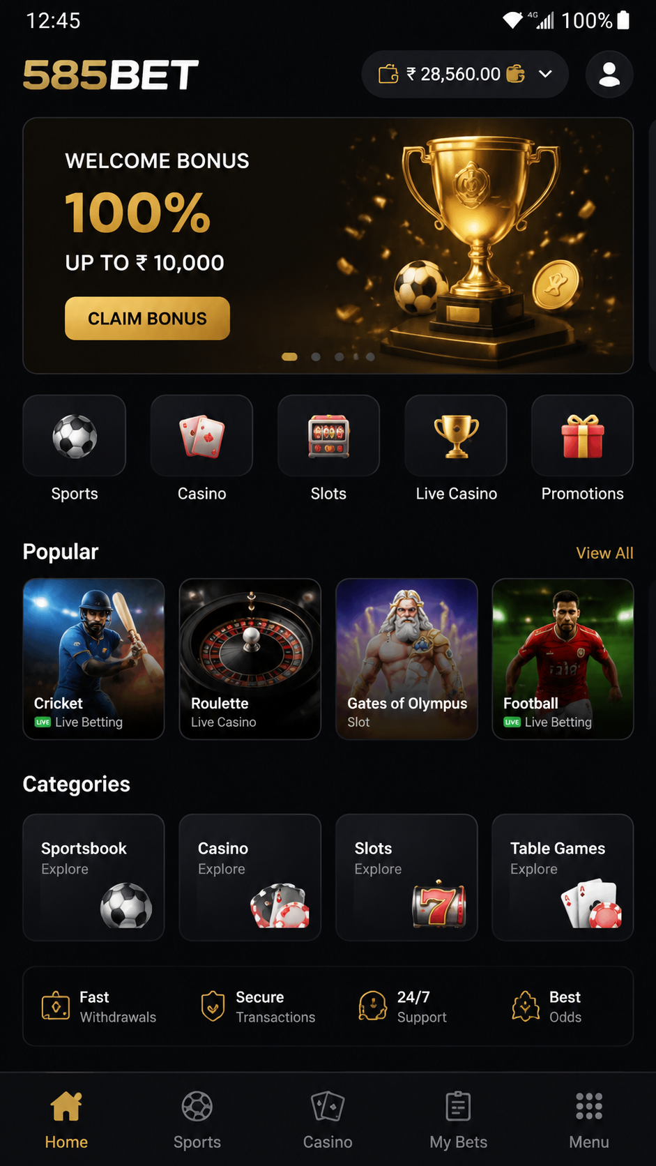 585bet screenshot