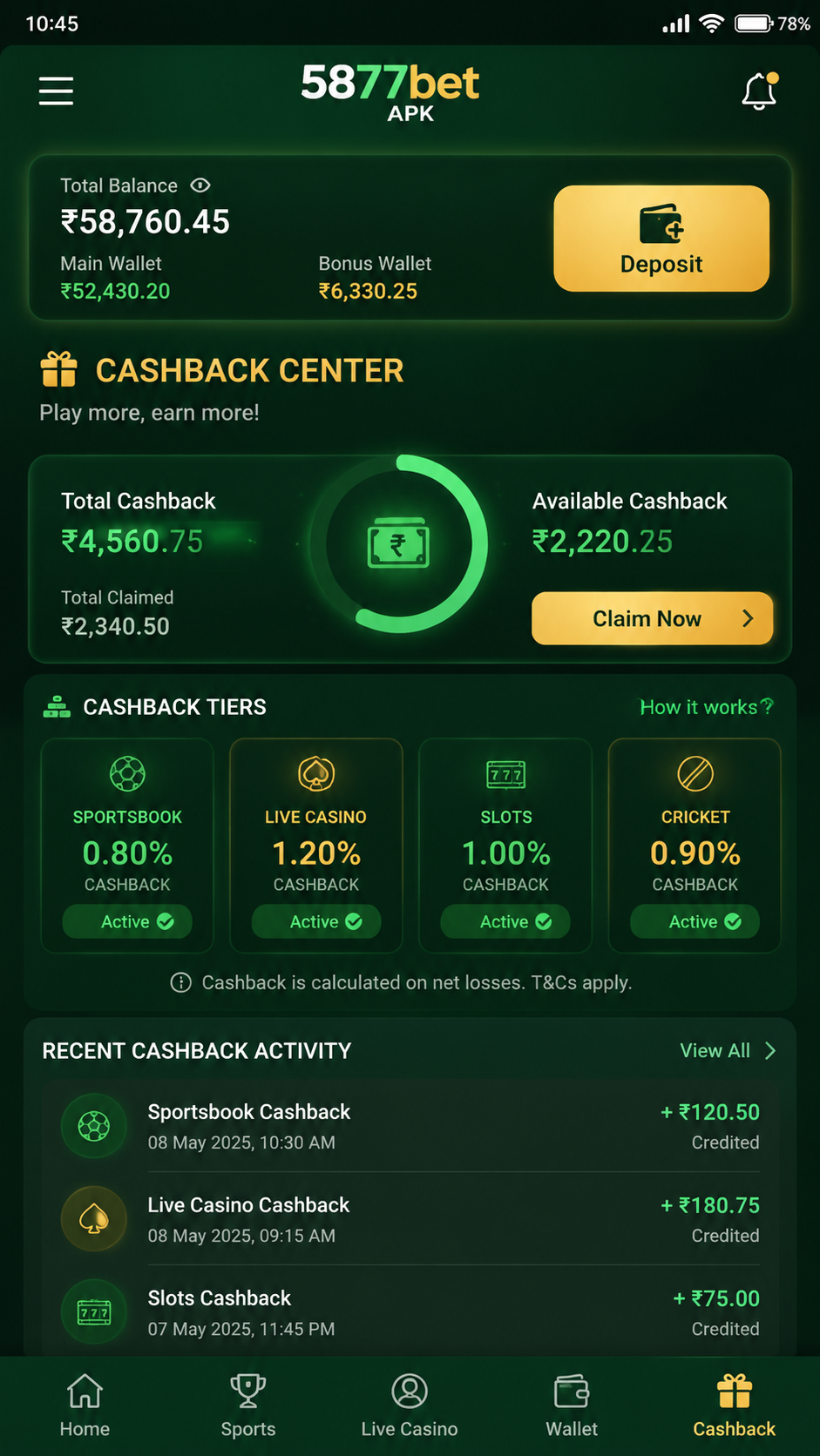 5877bet screenshot