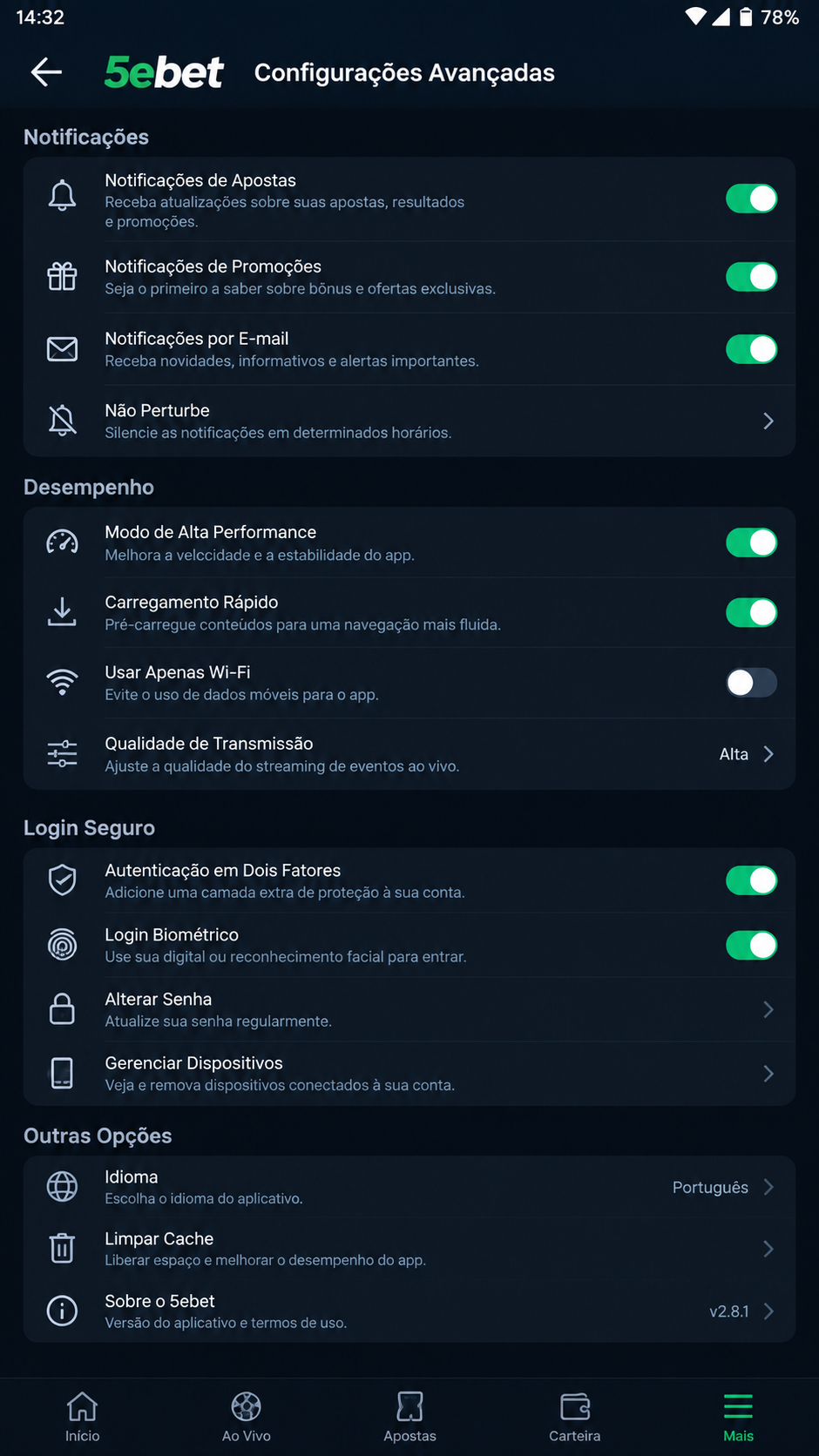 5ebet screenshot