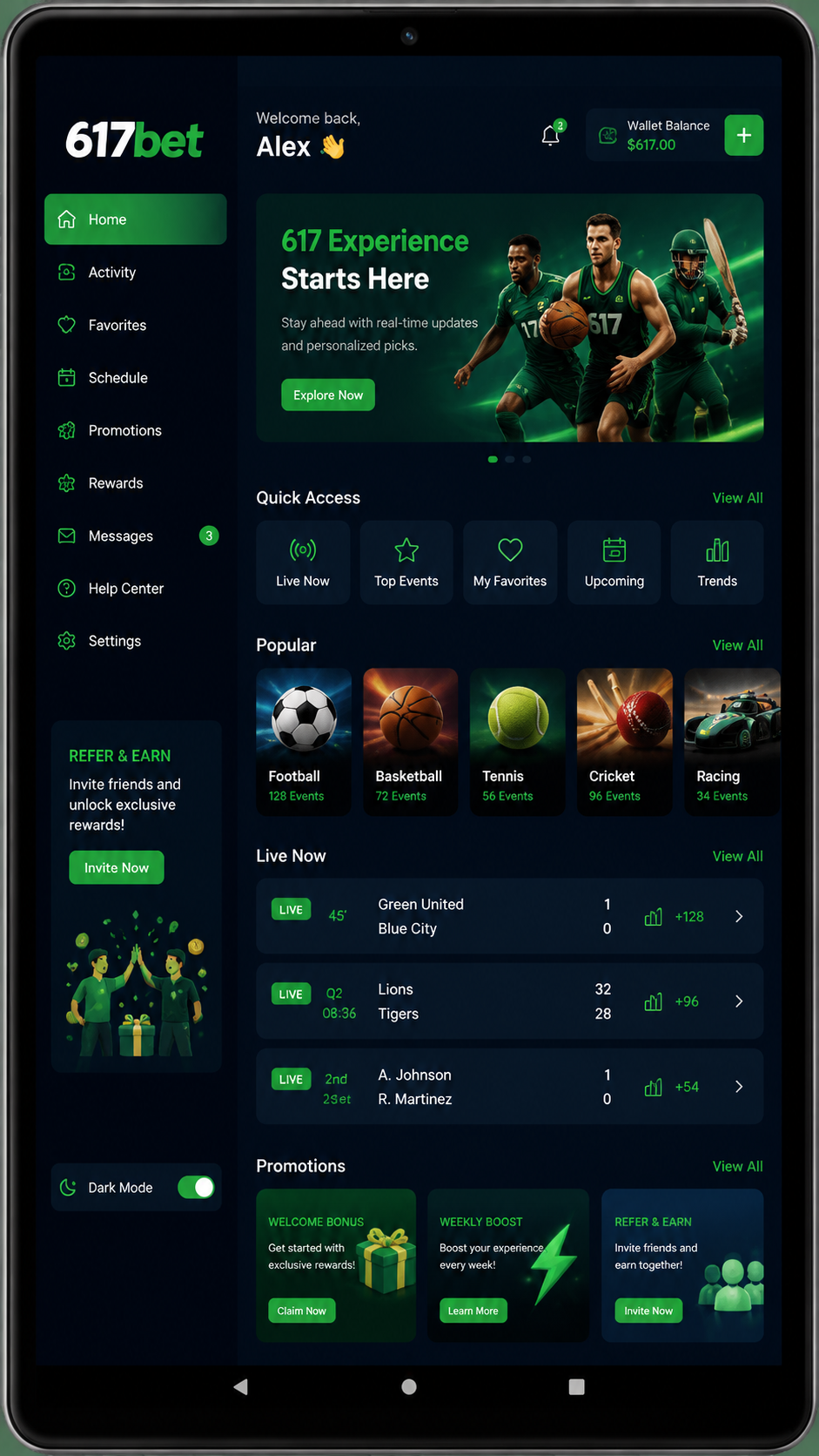 617bet screenshot