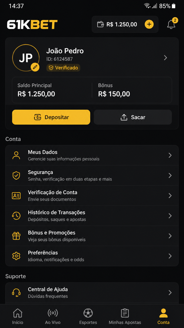 61kbet screenshot