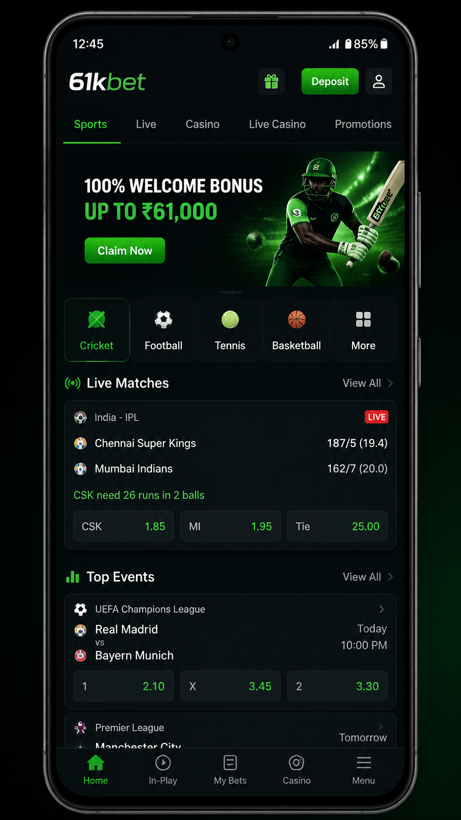 61kbet screenshot