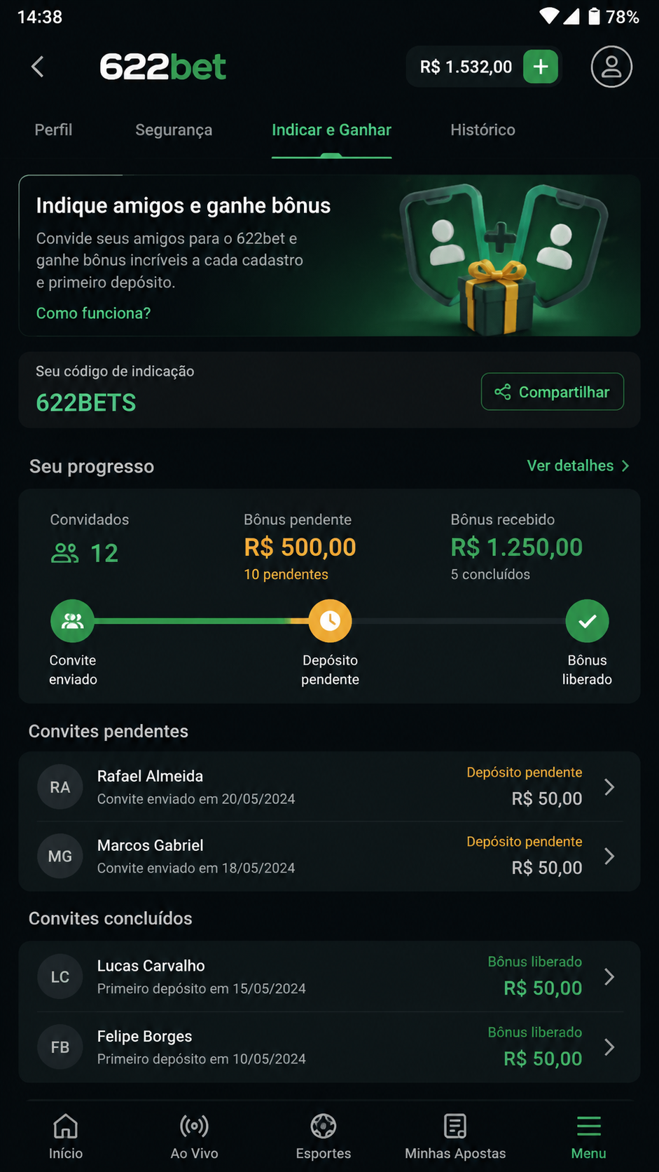 622bet screenshot