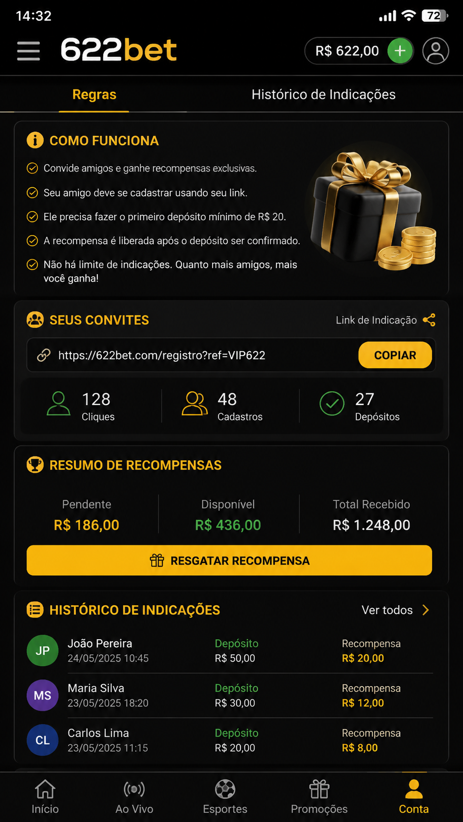 622bet screenshot