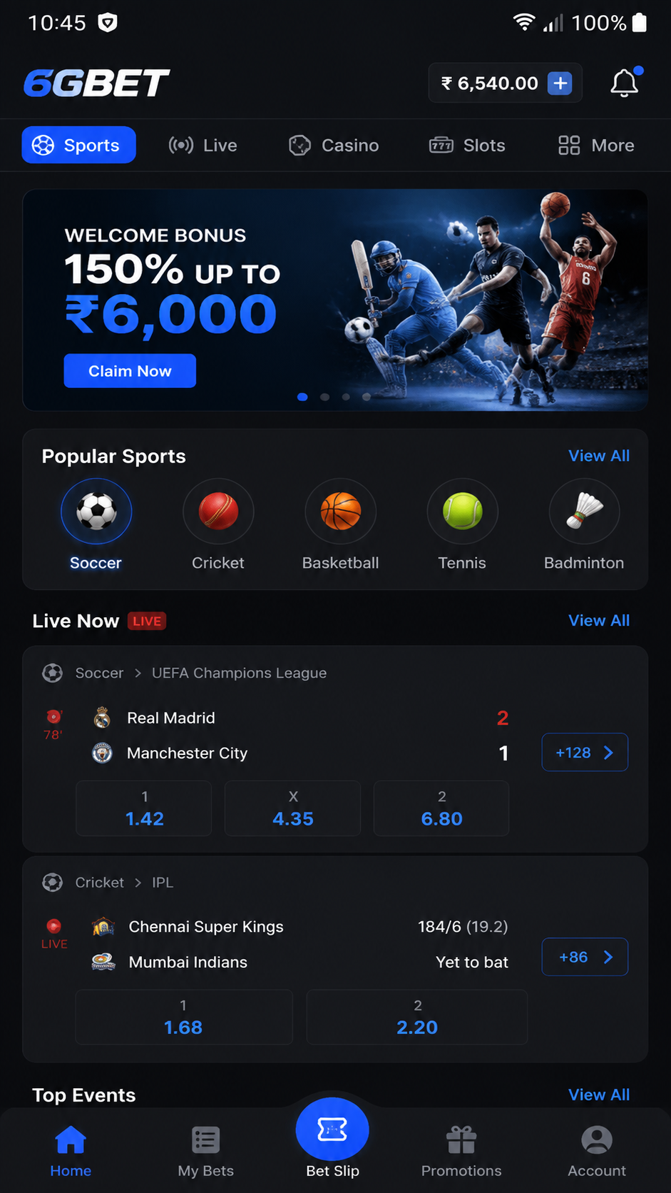 6gbet screenshot