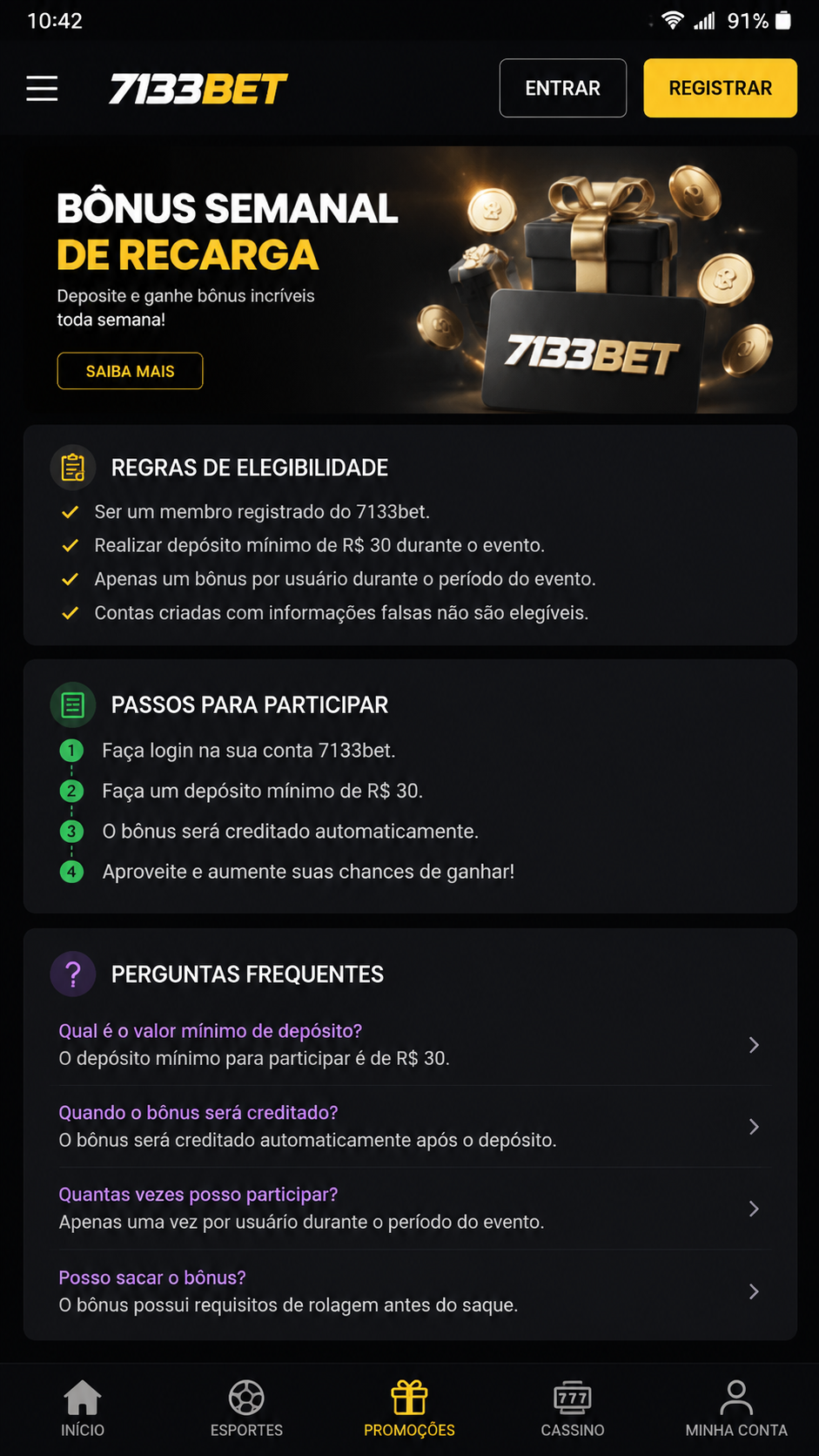 7133bet screenshot