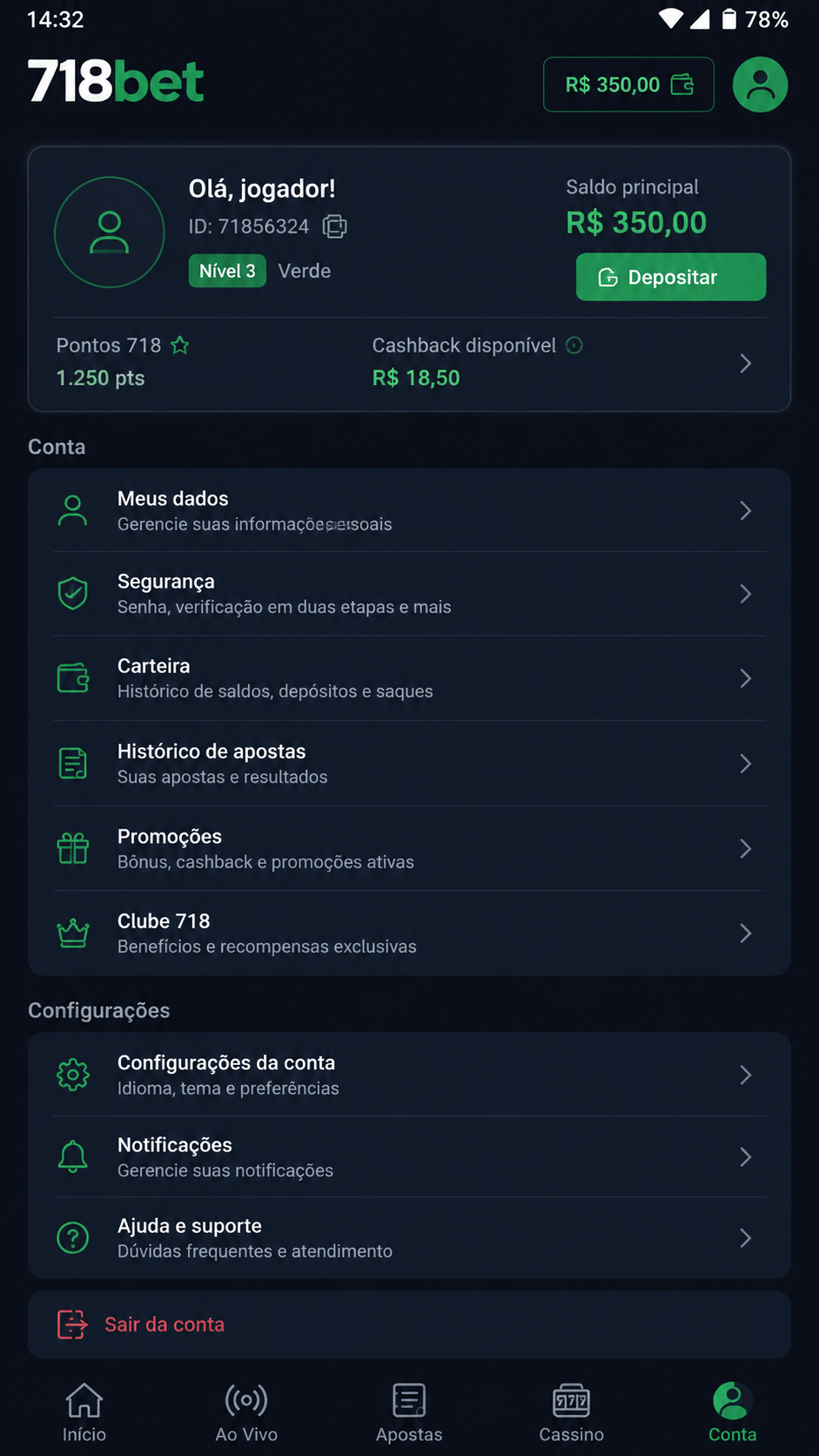 718bet screenshot