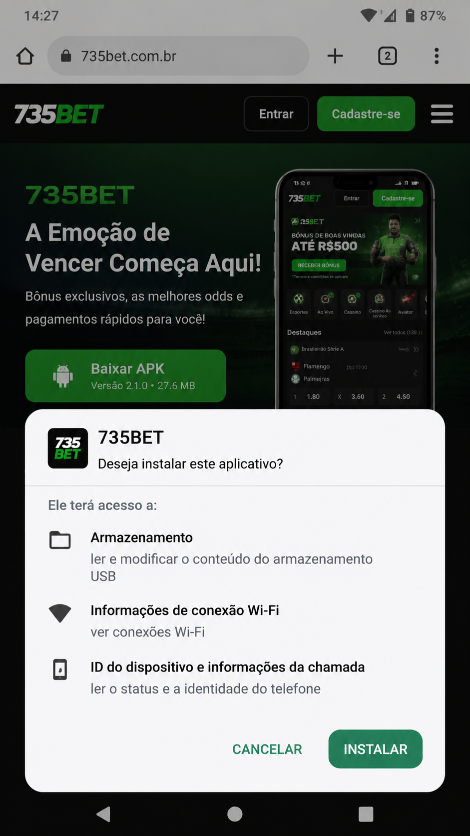 735bet screenshot