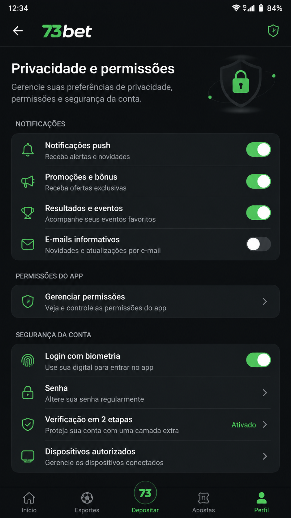 73bet screenshot
