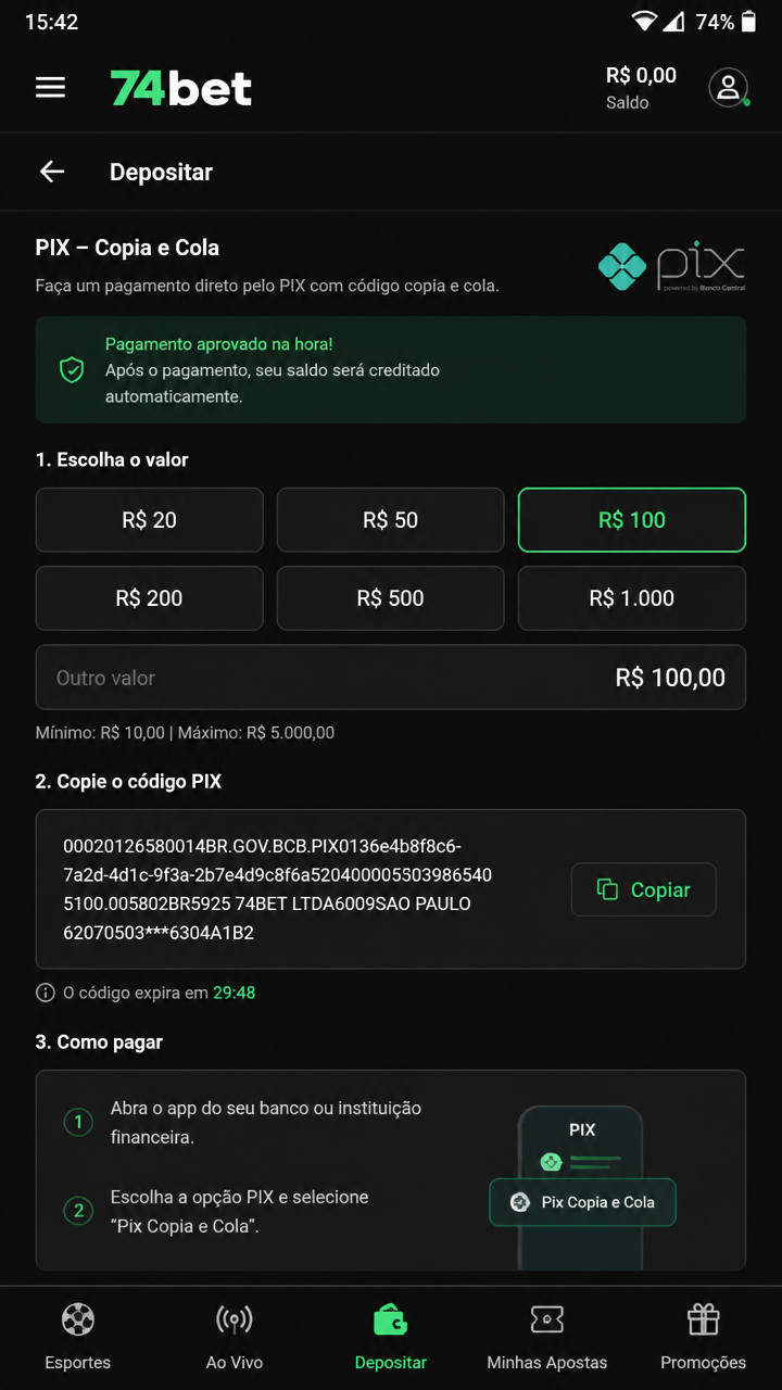 74bet screenshot