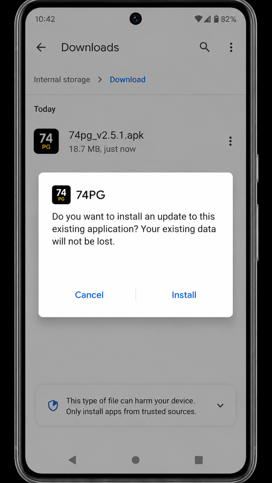 74pg screenshot