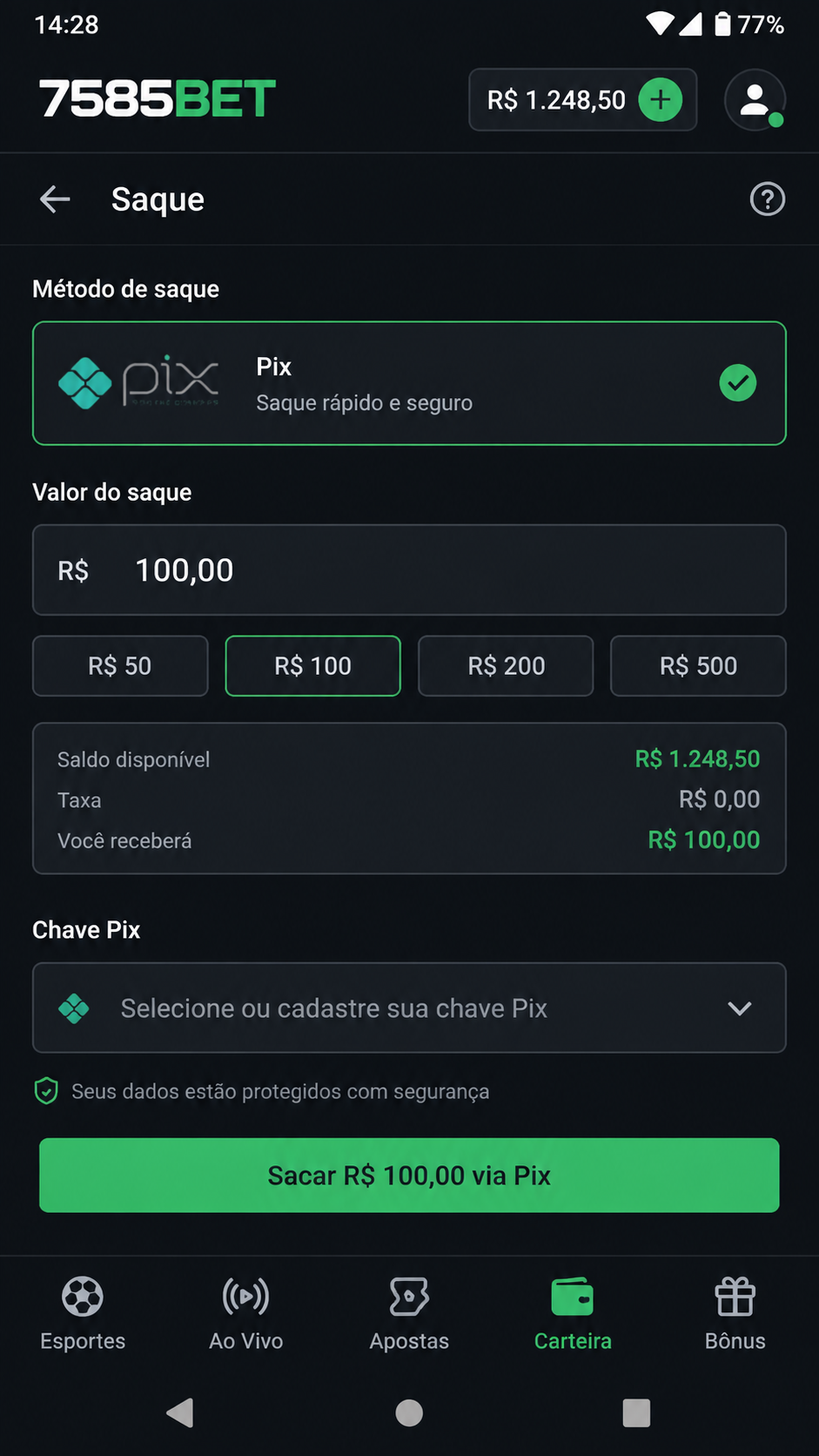 7585bet captura de tela Android