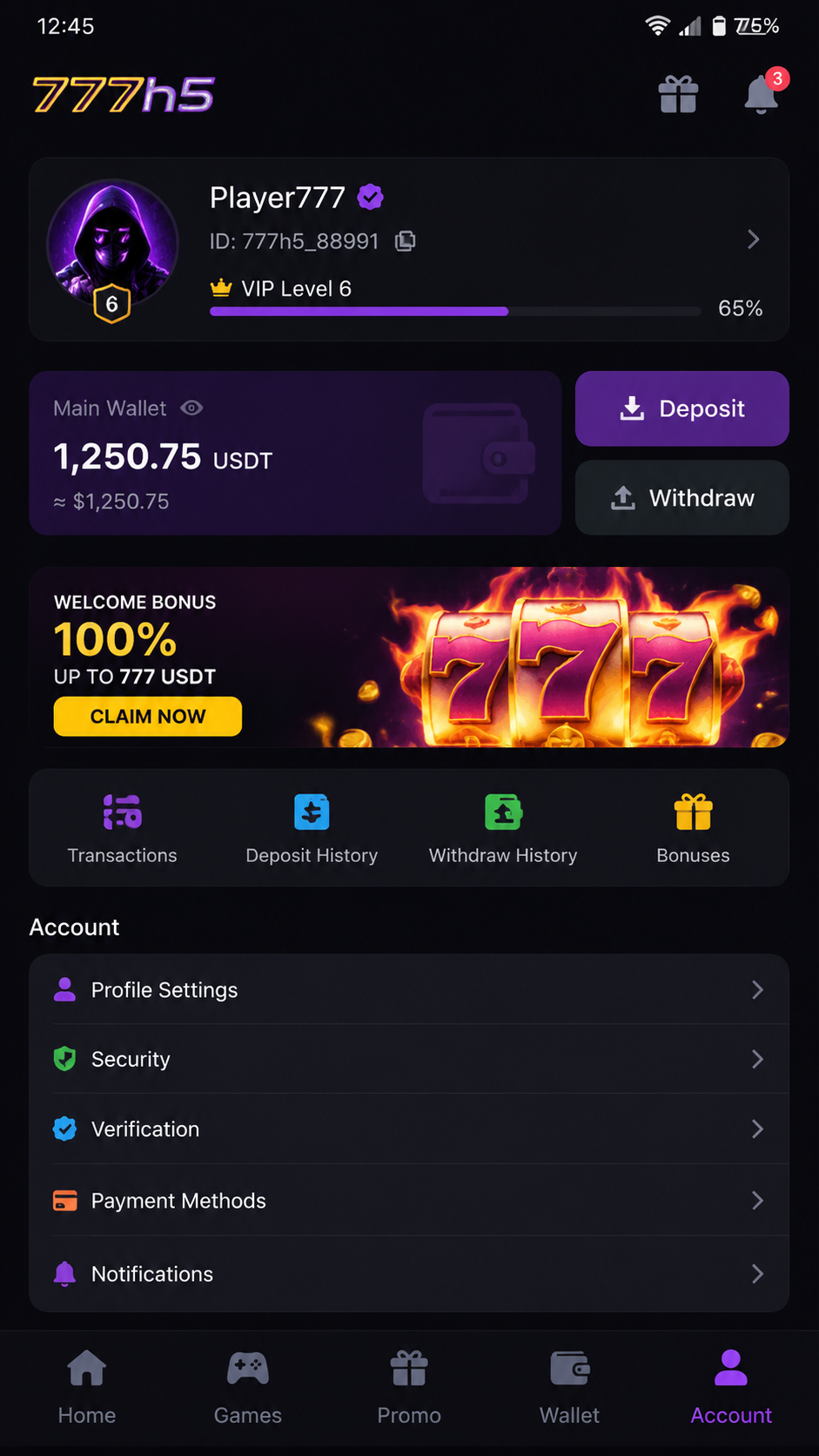 777h5 screenshot
