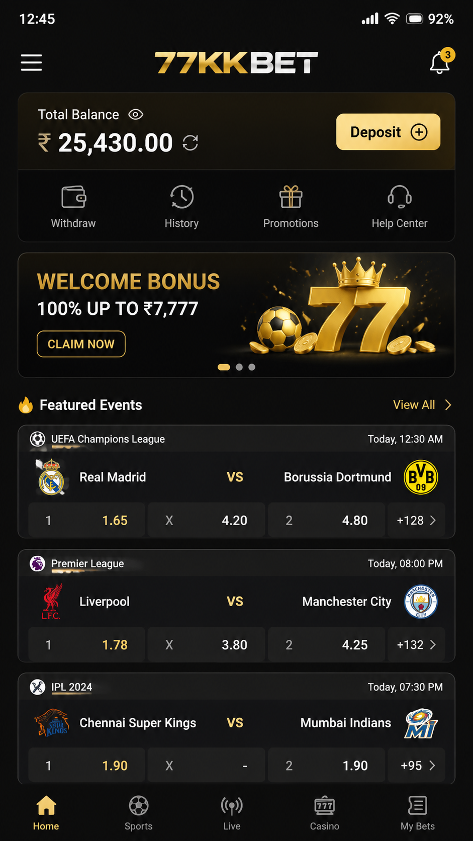 77kkbet screenshot