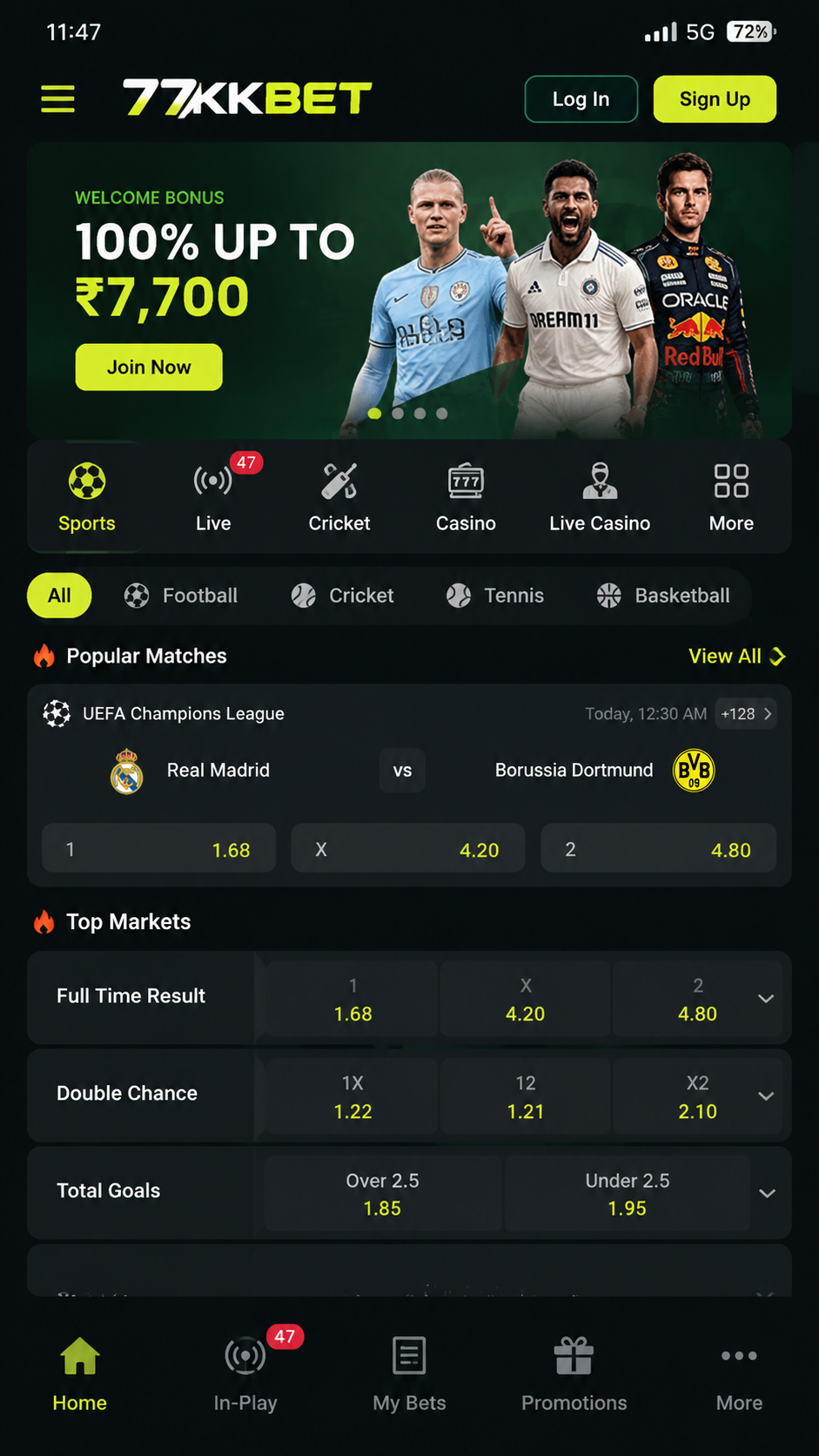 77kkbet screenshot