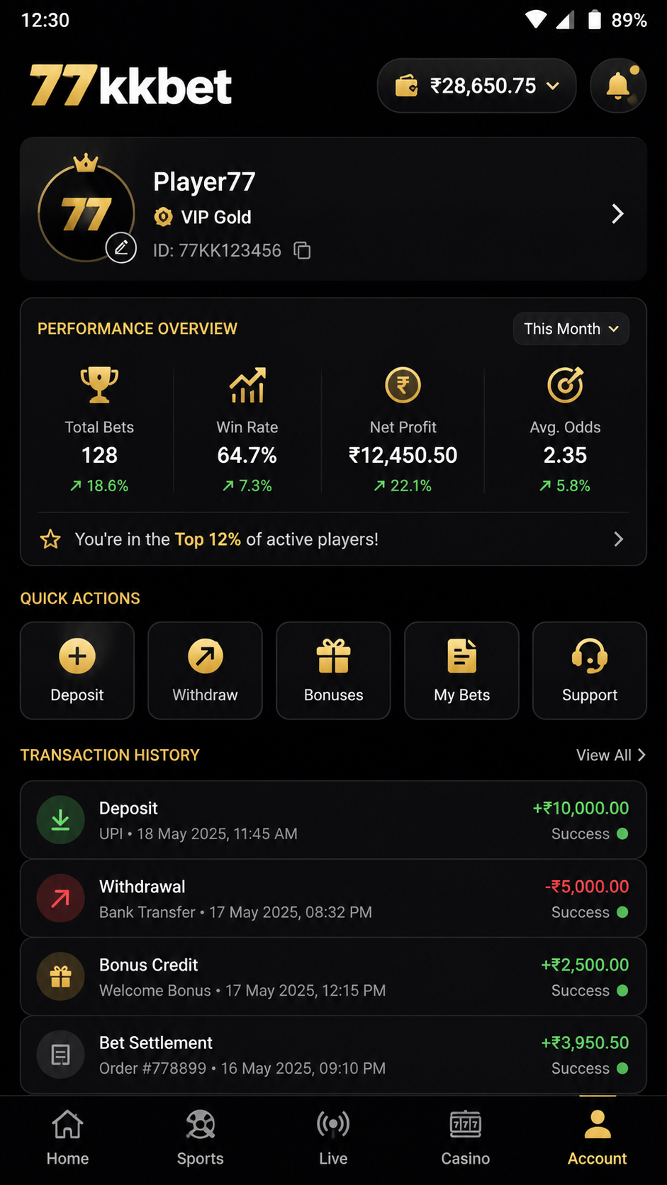 77kkbet screenshot
