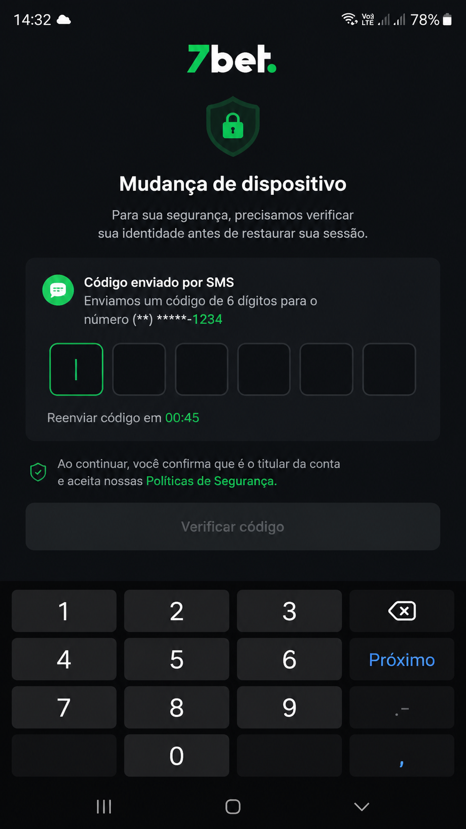 7bet captura de tela Android