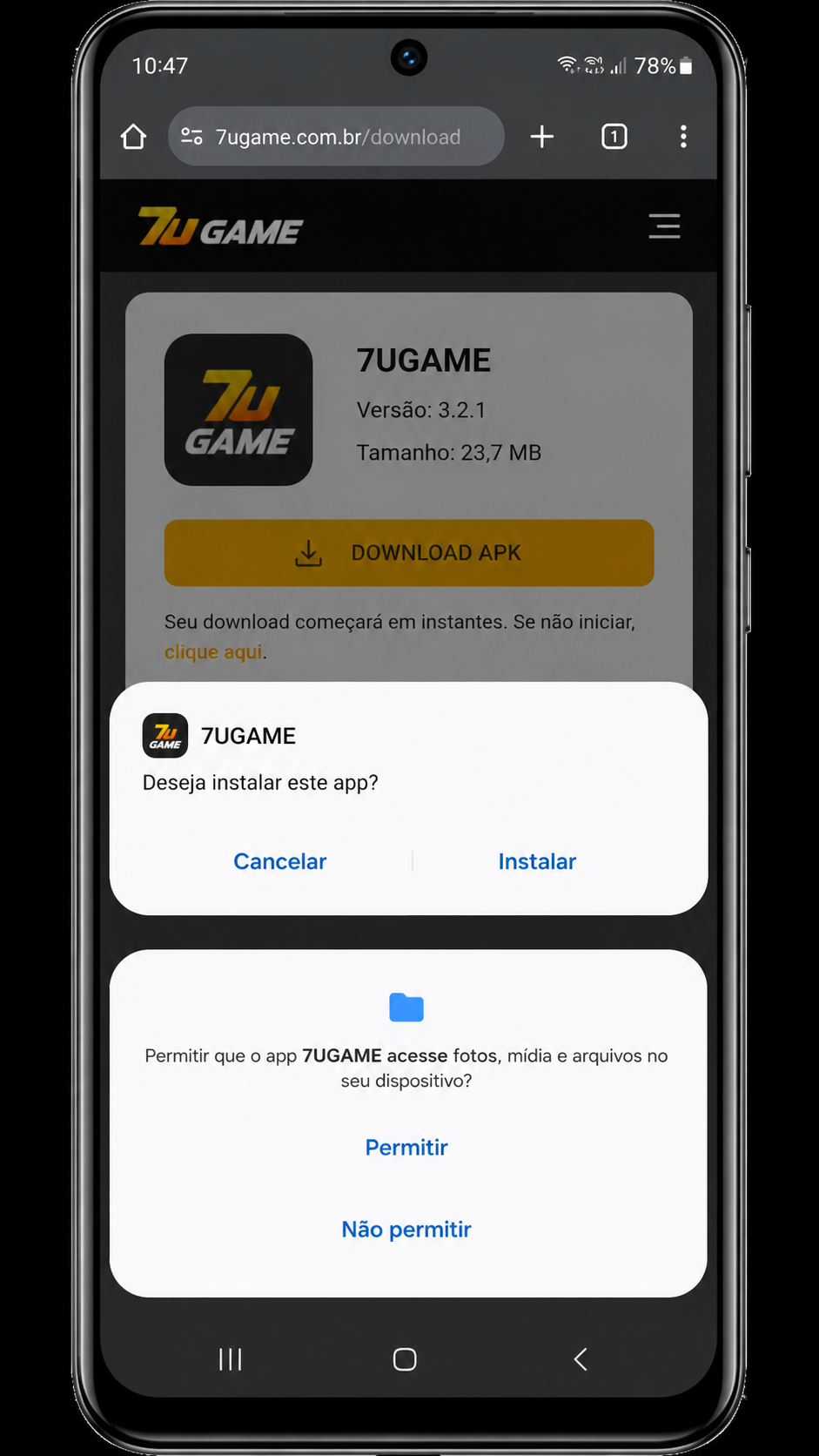 7ugame captura de tela Android