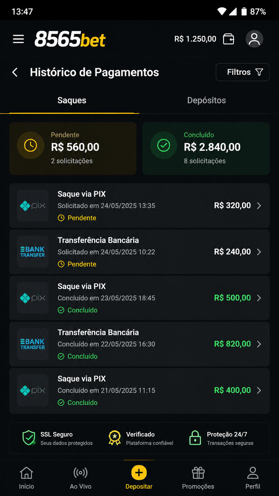 8565bet screenshot