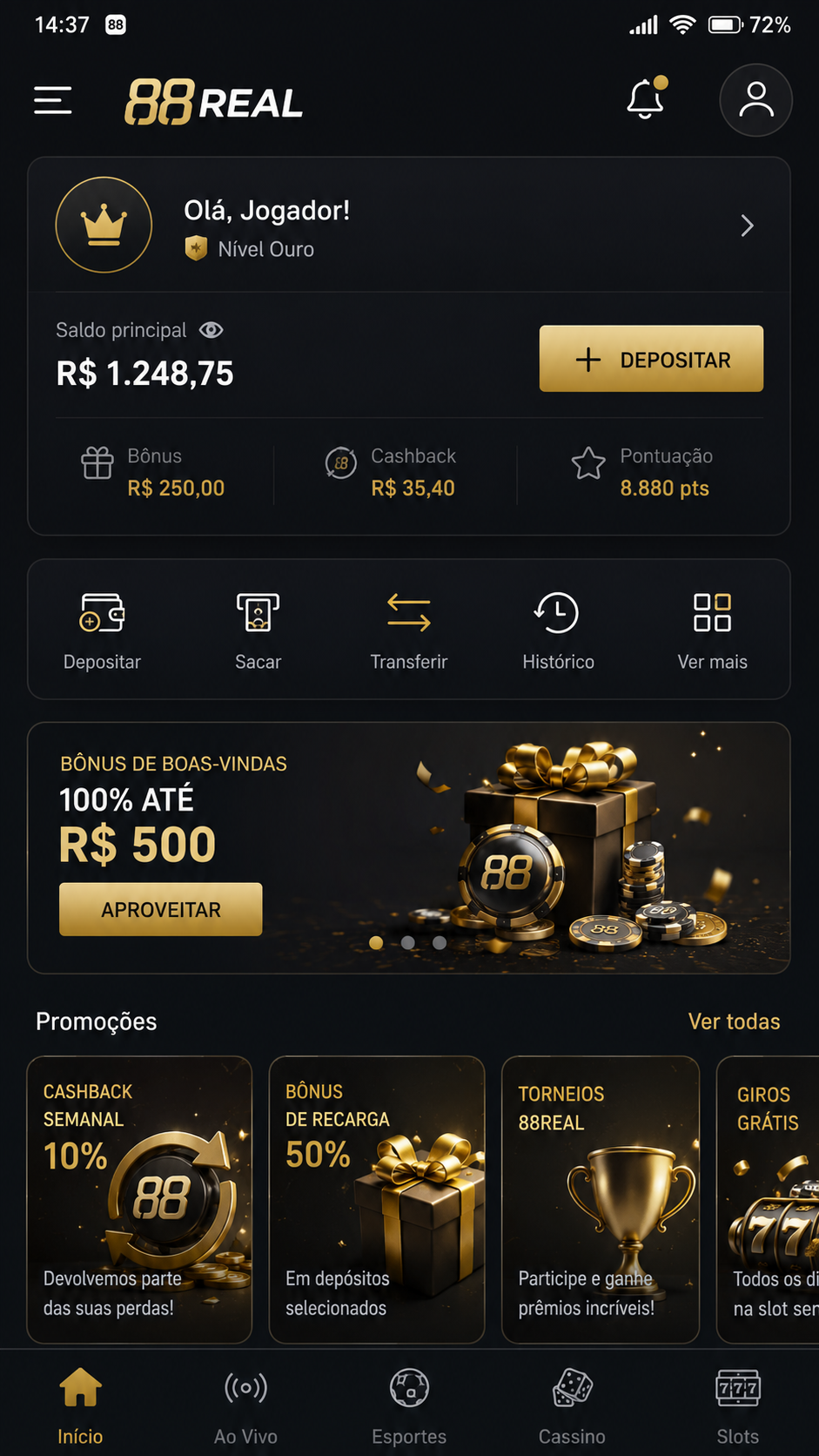88real captura de tela Android