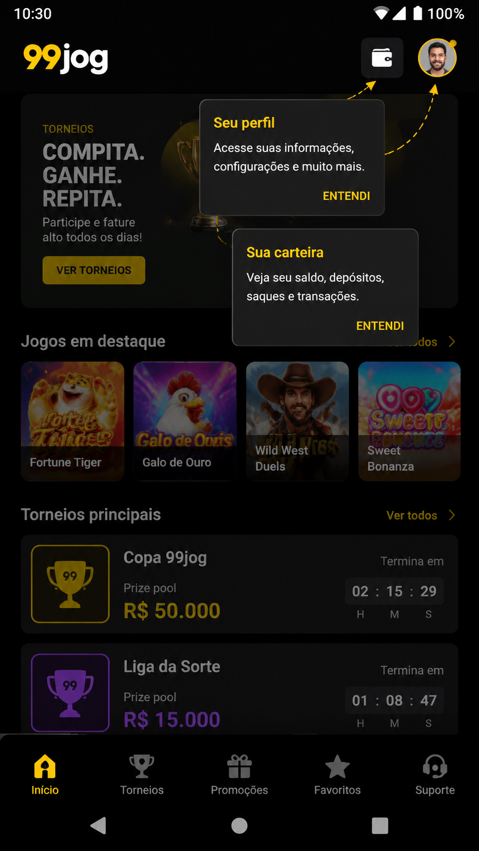 99jog captura de tela Android
